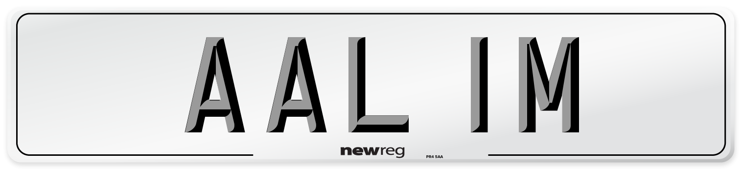 AAL 1M Number Plate from New Reg